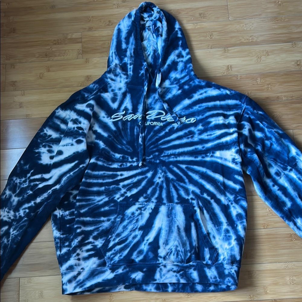 San Diego Blue Tie-Dye Hoodie Men’s Size Large